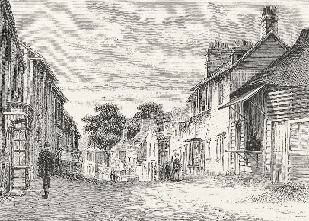 LONDON. Dagenham 1888 old antique vintage print picture